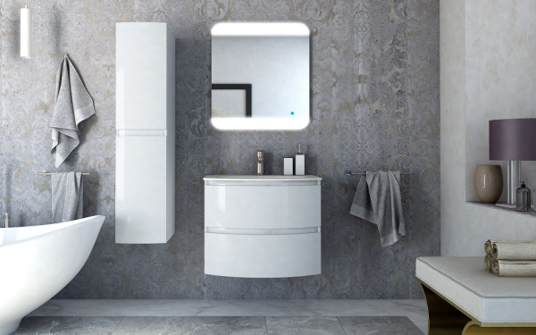 Тумба с раковиной Cezares Vague 70 bianco lucido