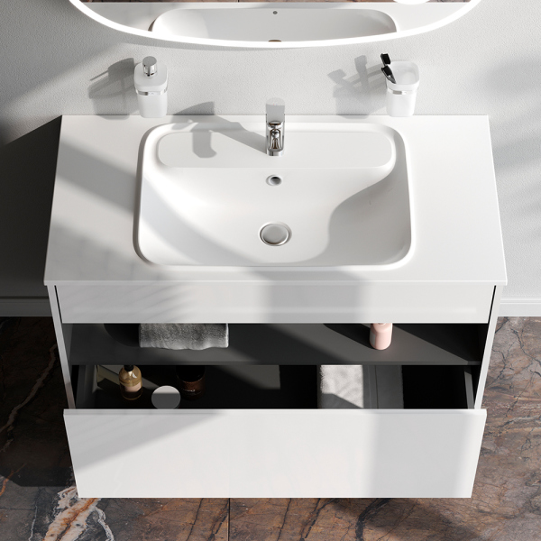 Тумба без раковины AM.PM Func 100 M8FFUX1001WG подвесная Белая глянцевая