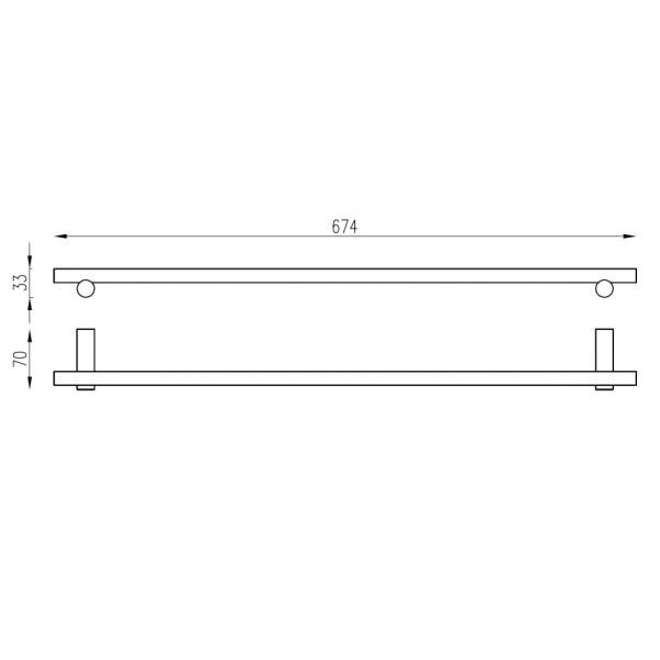Полотенцедержатель ABBER Osten 316 AA1857BG золото брашированное