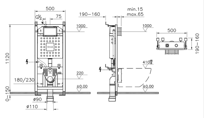 Инсталляция VITRA для унитаза 762-5800-01