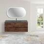 Тумба с раковиной Vincea Mia 1200 подвесная, 2 выкатных ящика soft close, R.Wood, VMC-2MC120RW+VBS-13122
