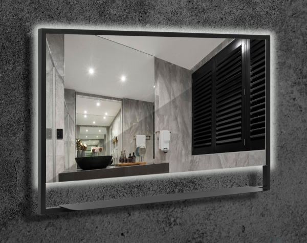 Зеркало Armadi Art Vallessi 100 антрацит, подсветкой