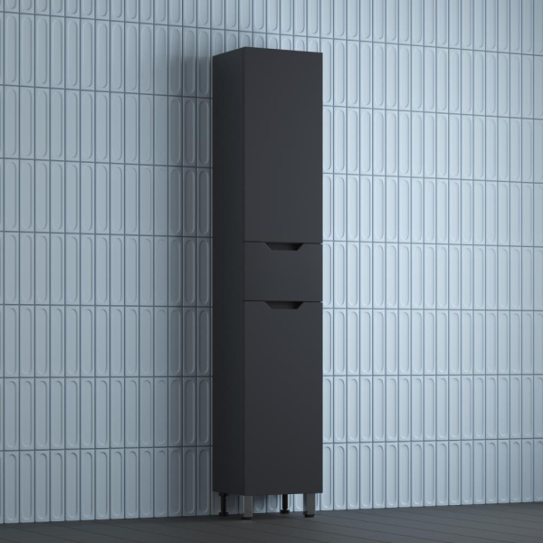 Пенал "Остин" 360 см напольный 1 ящик графит эмаль PLUS, ЛС-00002412