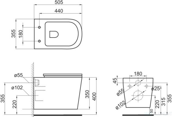 Унитаз подвесной BelBagno Veneto BB132CHR (готовый набор)