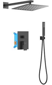 Душевая система Aquatek Либра AQ1672MB Черная матовая