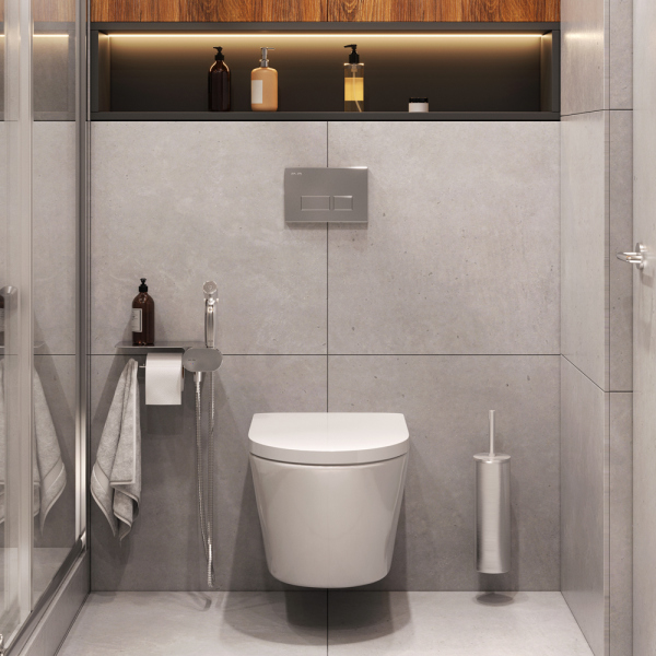 Набор подвесной унитаз с гигиеническим душем AM.PM Sense, CK74H0403W