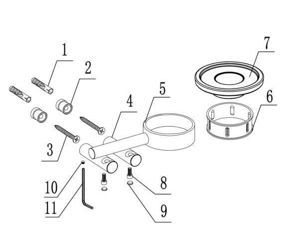 Мыльница с держателем ABBER Osten 316 AA1858BST сталь брашированная