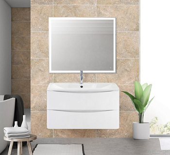 Тумба с раковиной Belbagno ACQUA, ACQUA-1000-2C-SO-BL+ BB1000/455-LV-MR-ALR (готовый набор)