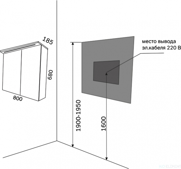 Зеркало-шкаф AM.PM Spirit 80 с подсветкой, белый глянец