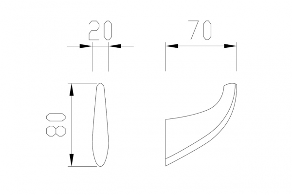 Крючок ABBER Nord AA1550 хром
