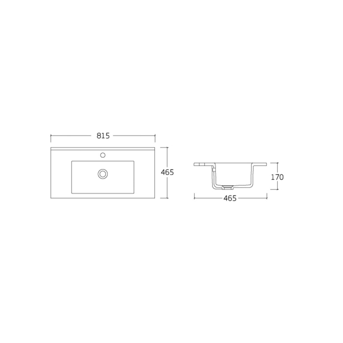 Раковина Vincea VBS-13980 керамическая, цвет белый