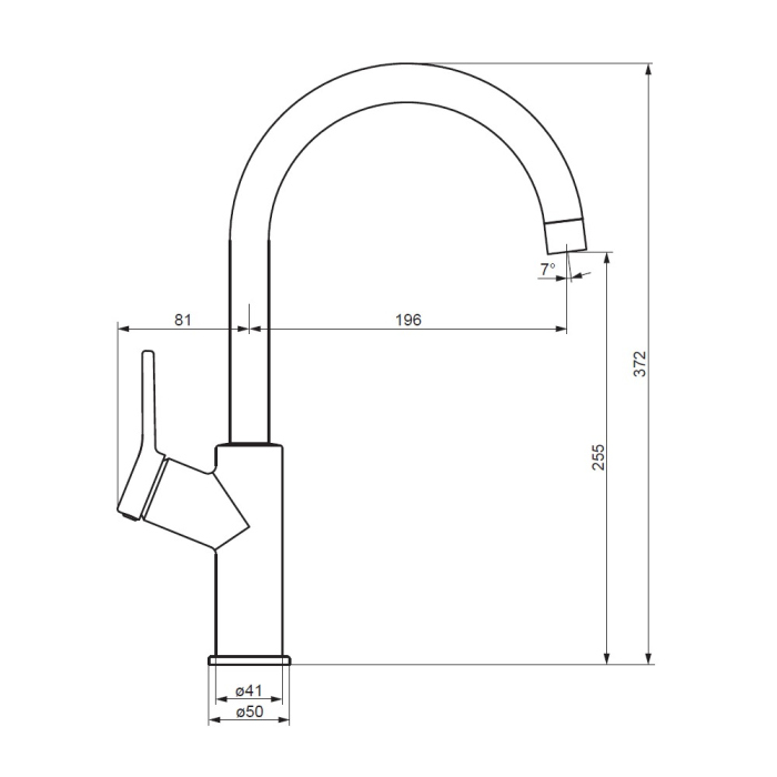 Смеситель для кухни Damixa Eclipse, 310720400