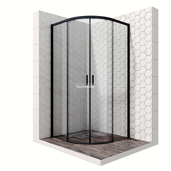 Душевое ограждение Ambassador Queen 11011202Black (1000x1000x2000)