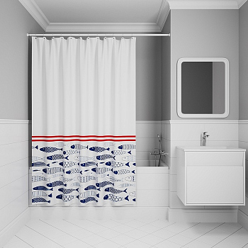 Штора для ванной IDDIS 200x180 см, Полиэстер (BO04P18i11)