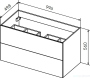 Тумба для комплекта Cezares Premier HPL-100-2C-SO-ACM-BLUM-EST archi cemento