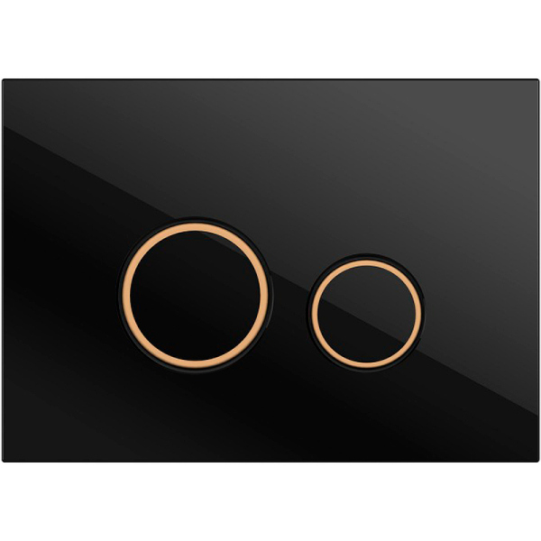 Кнопка Cersanit TWINS для LINK PRO/VECTOR/LINK/HI-TEC пластик черный матовый с рамкой