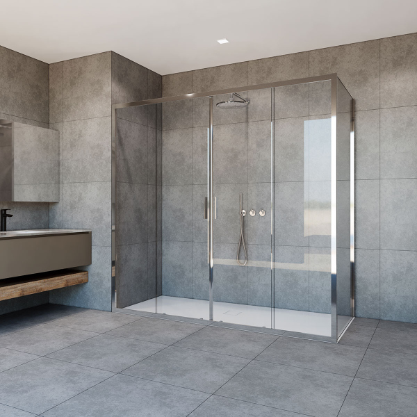 Душевой уголок Vincea Garda VSR-1G21018CL, 1800*1000, хром, стекло прозрачное