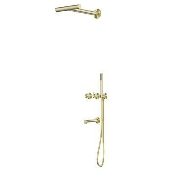 Душевая система ABBER Perfekte 316 AF8A50BG, золото брашированное