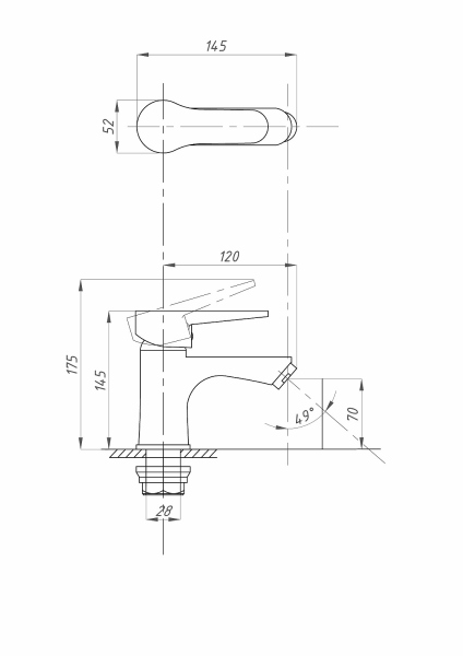 Смеситель для раковины FAUZT FZs-242-B101 тип См-УмОЦБА