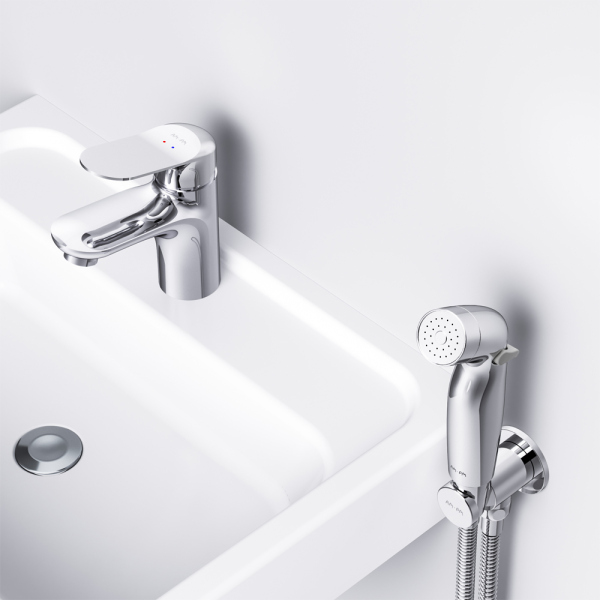 Смеситель для раковины с гигиеническим душем AM.PM Sunny, F85C03000