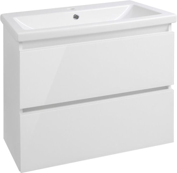 Тумба для комплекта Style Line Даймонд 70 Люкс Plus подвесная, белая