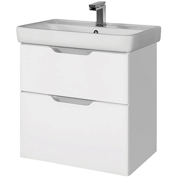 Тумба Dreja.eco Q 55, белый лак, 2 ящ, органайзер, 99.0007