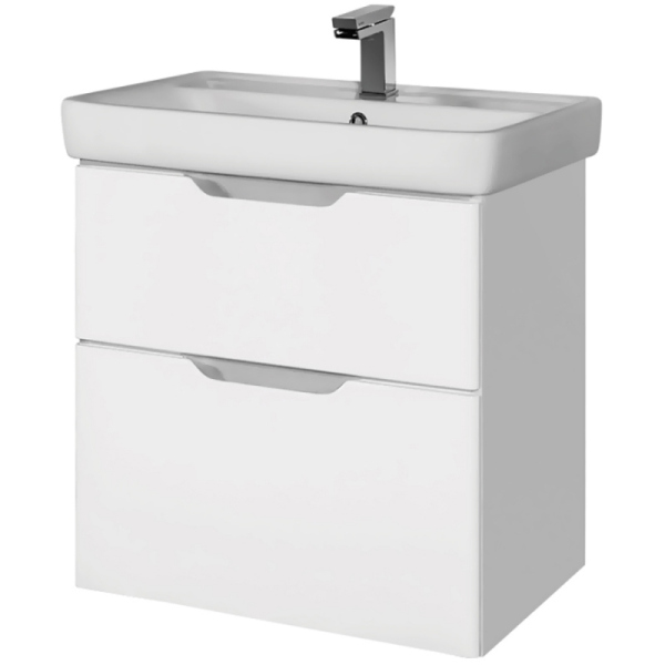 Тумба Dreja.eco Q 55, белый лак, 2 ящ, органайзер, 99.0007