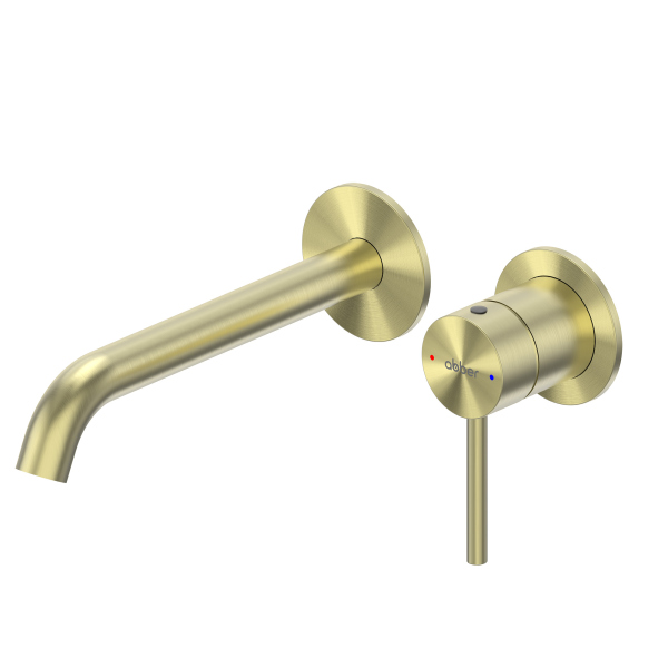 Смеситель ABBER Wasser Kreis 316 AF8112BG-M для раковины скрытого монтажа, золото брашированное