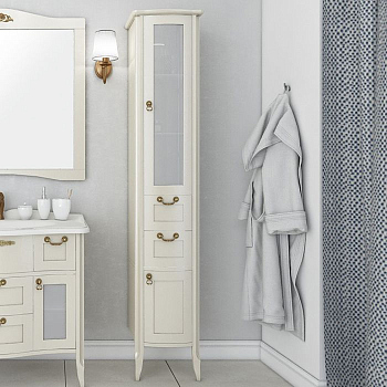 Шкаф-пенал Акватон Версаль слоновая кость