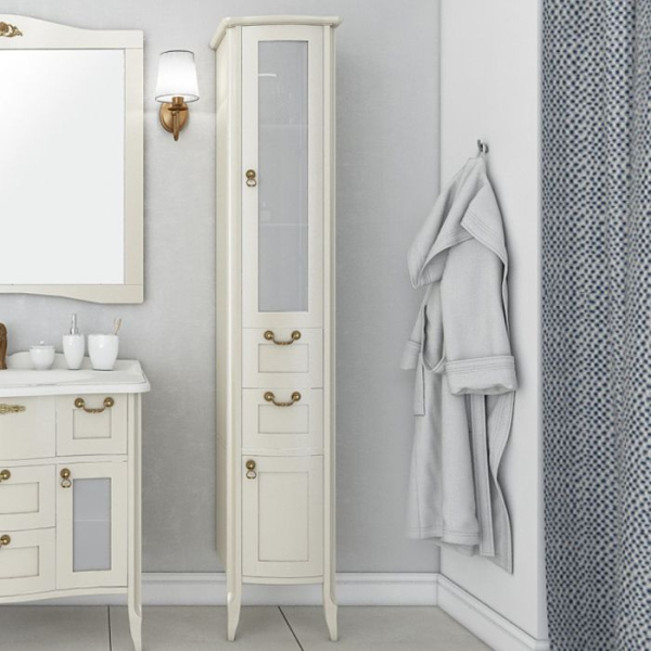 Шкаф-пенал Акватон Версаль слоновая кость