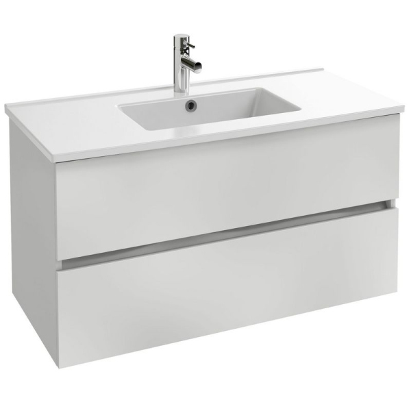 Тумба без раковины Jacob Delafon Tolbiac 100 см, белый глянцевый лак, EB2383-J5