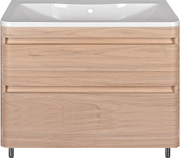 Тумба для комплекта Style Line Атлантика 90 Люкс Plus, напольная, ясень перламутр