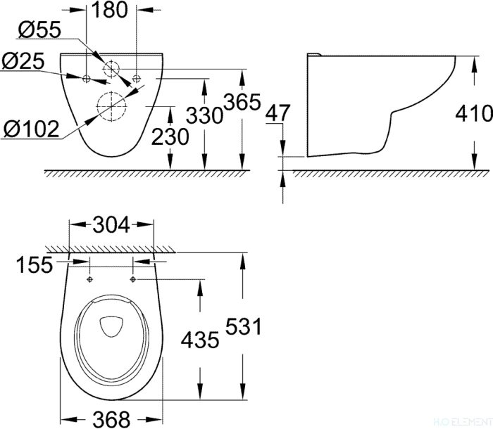 Унитаз подвесной Grohe Bau Ceramic 39427000 с крышкой