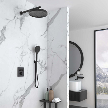 Душевой комплект Vincea Inspire VSFW-3I21MT2MB встраиваемый, термостатический, черный