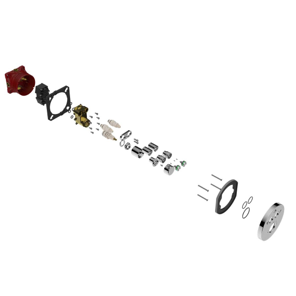 Встраиваемый смеситель для душа Vincea VSCV-322T-MCH двухфункциональный, термостатический, хром