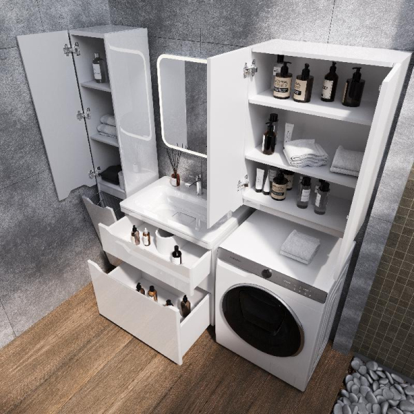 Тумба без раковины Style Line напольная "Марелла 70" (2 ящ.) белый глянец, PLUS, СС-00002399