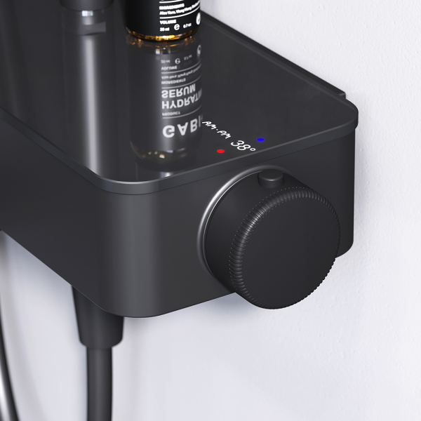 Душевая система AM.PM Inspire V2.0 F0750A522 с термостатом Черная матовая