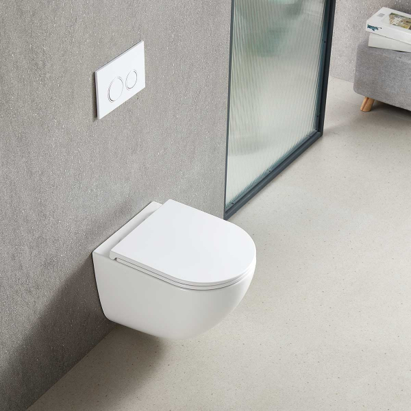 Унитаз подвесной Vincea Tornado Bien VT1-51T безободковый, цвет белый, soft-close сиденье