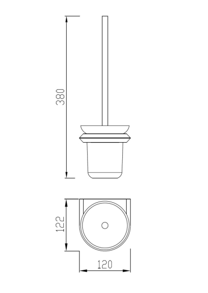 Щетка для туалета ABBER Nord AA1532G золото матовое