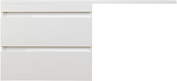 Тумба без раковины Style Line подвесная "Даллас 150", 2 ящика, Люкс белая, PLUS, СС-00002304