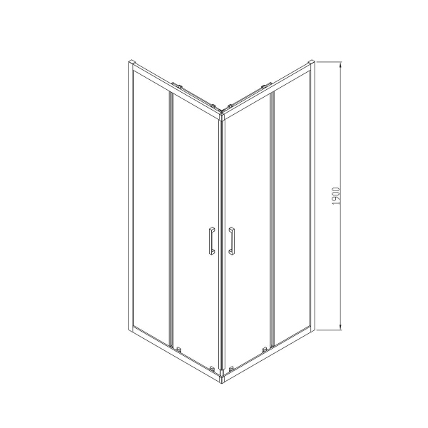 Душевой уголок Vincea Alpha VSS-3AL100CLG, 1000*1000, брашированное золото, стекло прозрачное