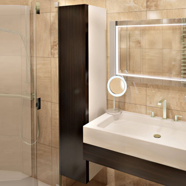 Шкаф-пенал Keuco Edition 300 эбано R с корзиной