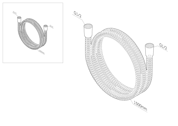 Шланг для душа 1500 мм AM.PM, F0415300