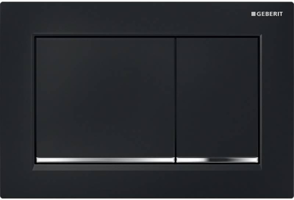 Кнопка смыва Geberit Omega 30 115.080.KM.1 черный/хром