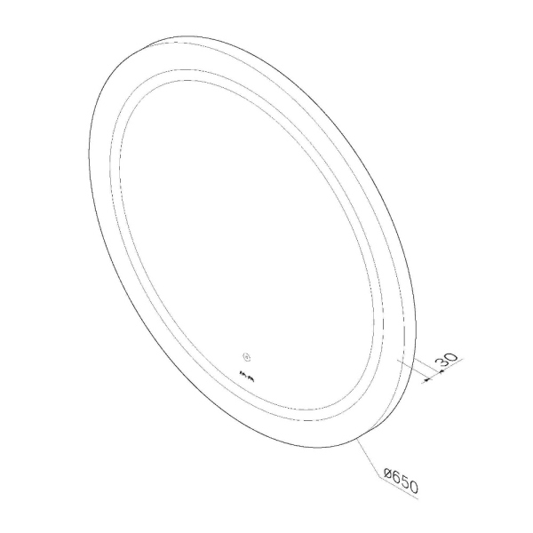 Зеркало AM.PM X-Joy 65 M85AMOX0651WG с сенсорным выключателем
