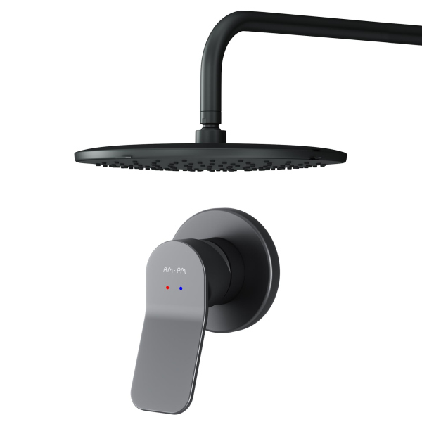 Набор: смеситель для душа, верхний душ с держателем AM.PM X-Joy, FB85A2R002