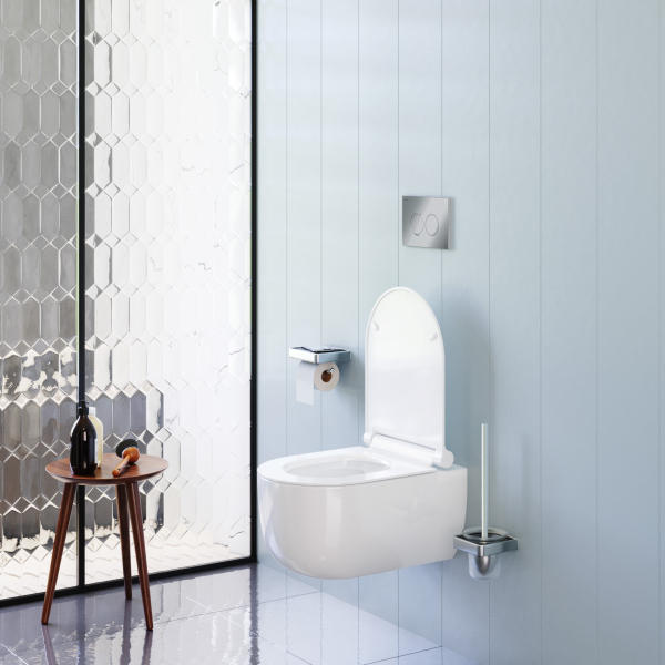 Унитаз подвесной без ободка с сиденьем микролифт Damixa Scandinavian Pure, DX36C1701SC