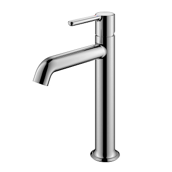 ECO-LC-01-W0 Смеситель для накладных раковин однорычажный, без донного клапана, хром