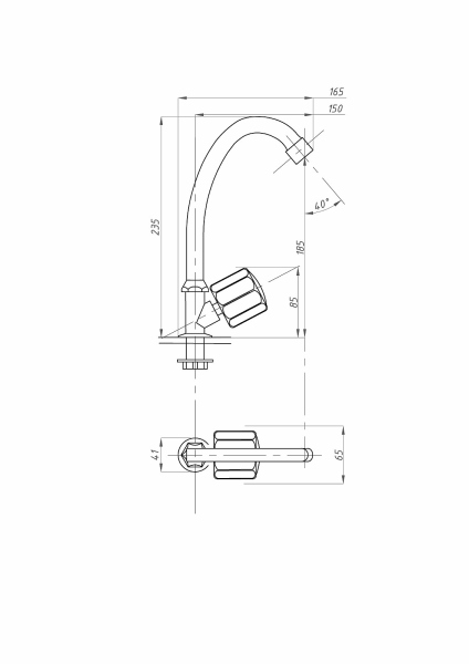 Кран для холодной воды FAUZT FZs-101-63 тип Кр-ЦБА