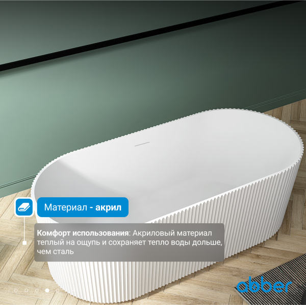 Акриловая ванна ABBER AB9325-1.7 белая